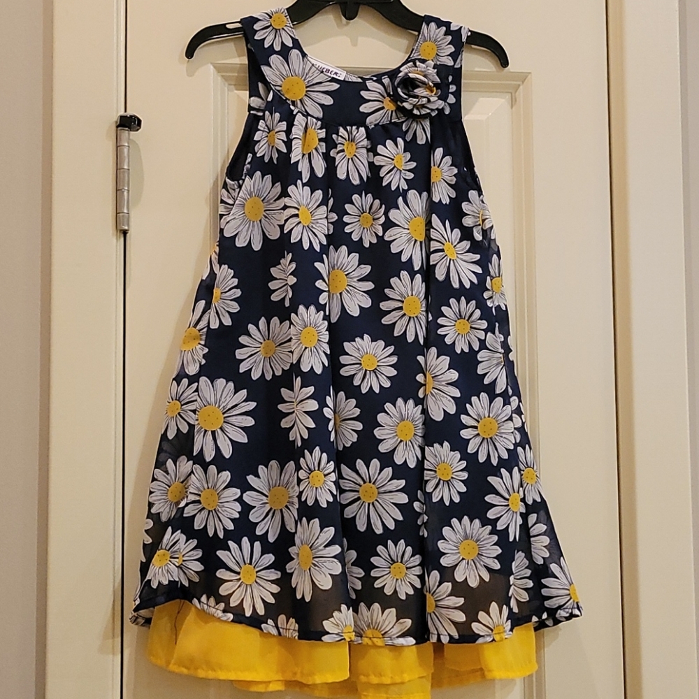 Blueberi Boulevard Navy Daisy Dress